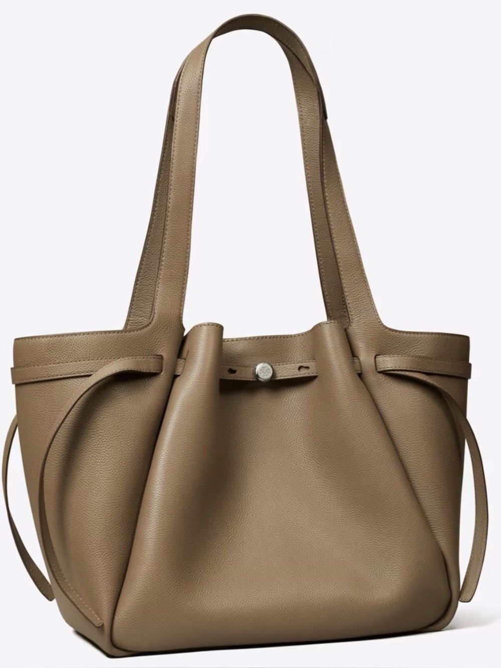 BNWT Tory Burch Pebbled Leather Tote in Taupe